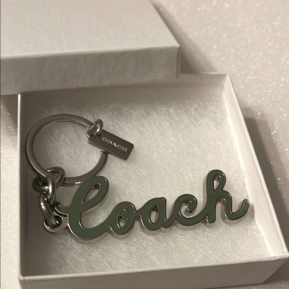 Coach Accessories - Coach Green and Silver Keychain